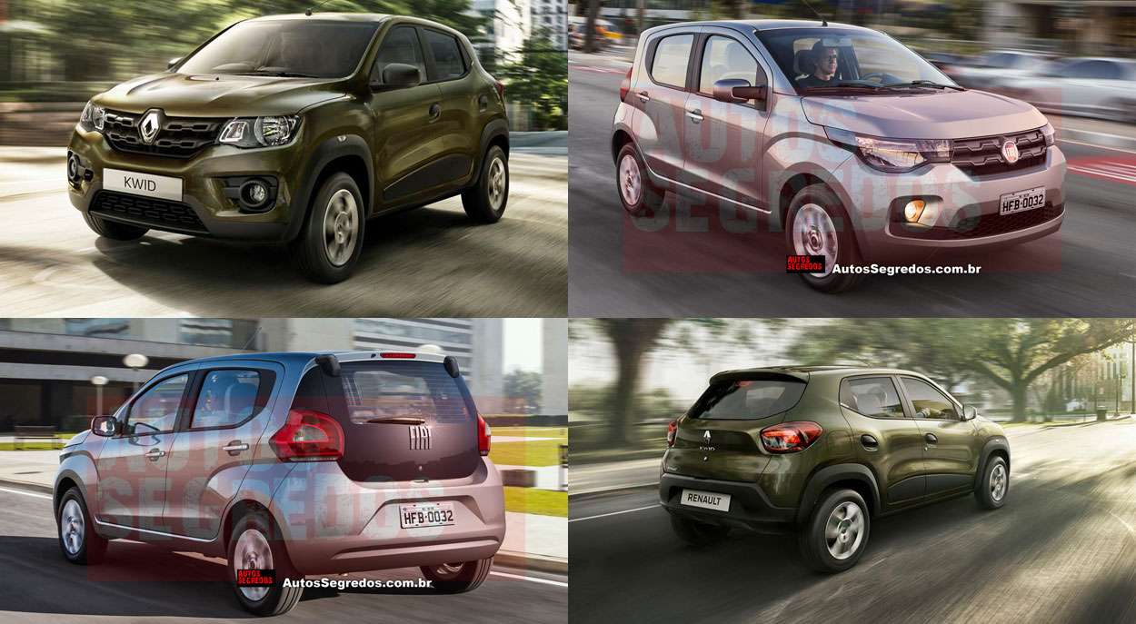 Carros na Web  Comparativo entre Volkswagen Up, Nissan March, Renault Kwid  e Fiat Mobi