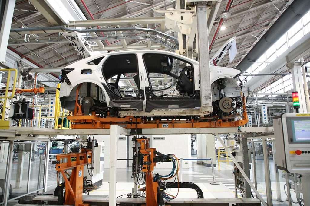 Nivus fabricação de automóveis na fábrica da Volkswagen